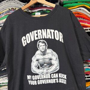 00’s Arnold schwarzenegger the governator political humor t shirt xl